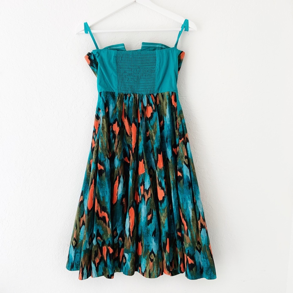 Anthro Girls From Savoy Printed Ikat Midi Dress - Picture 5 of 9
